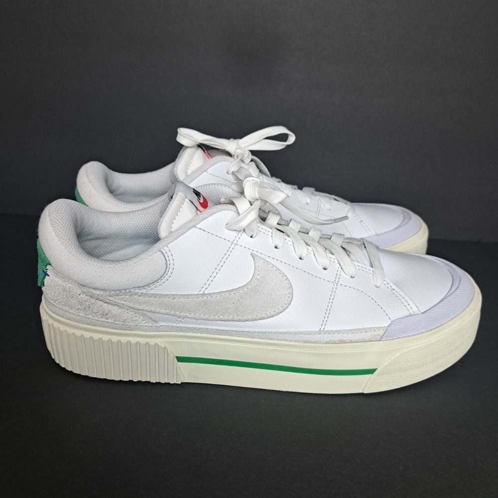 Nike Court Legacy Lift Women's Size 11 US White Stadium Green Shoes FJ5483-100